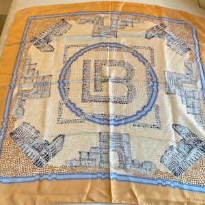 2  100% Silk Laura Biagiotti scarves. 1 pink and 1 coral. NEVER WORN